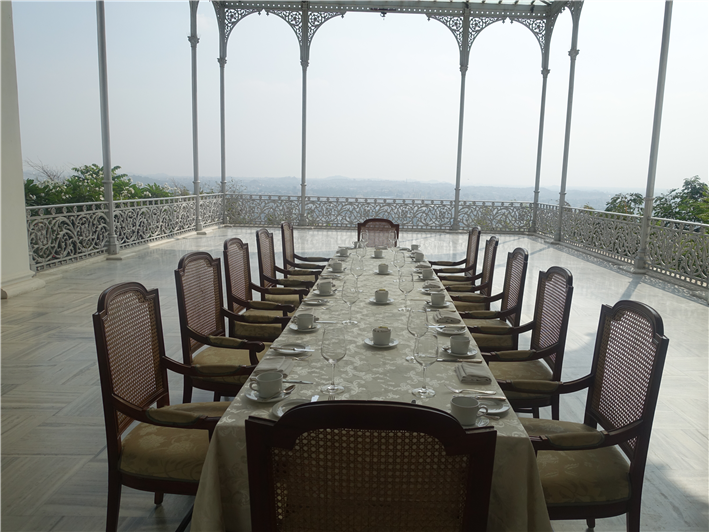 table set on main terrace